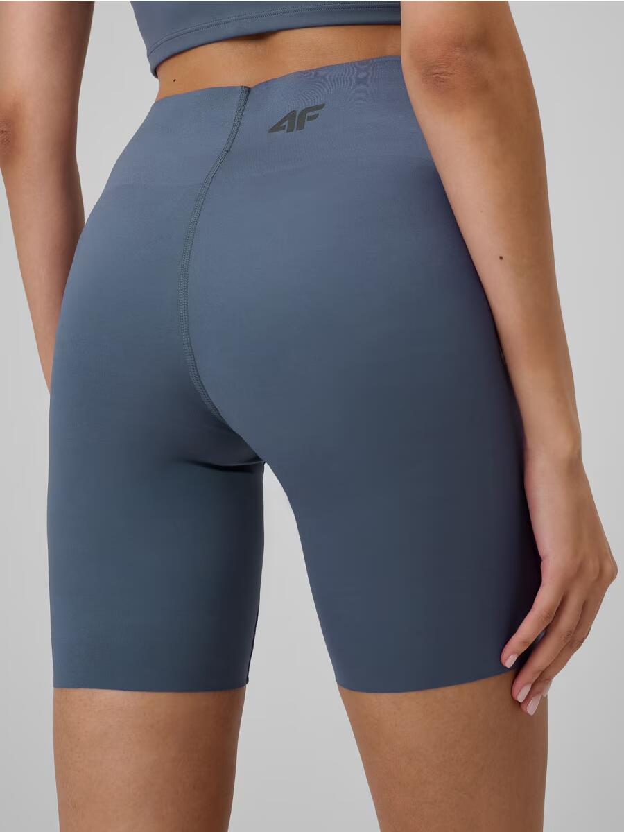 Legginsy krótkie treningowe z wysokim stanem damskie 6/7