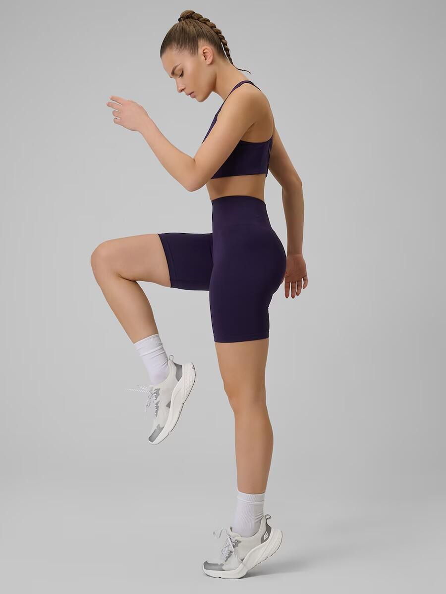 Naadloze, korte hardlooplegging met hoge taille voor dames 3/7