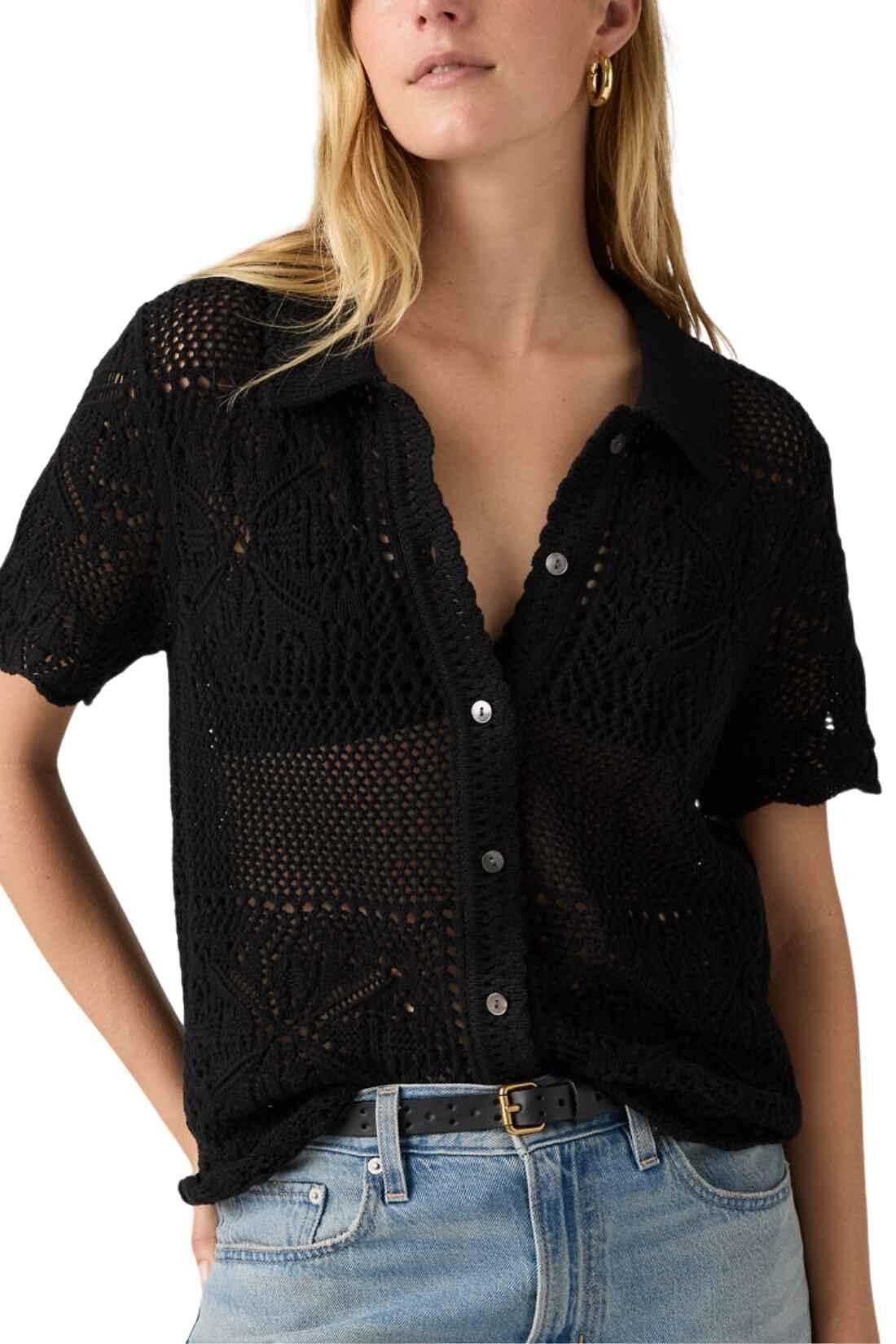 LEVI'S Chemise femme Susanna Floral Crochet S Noir 3/3