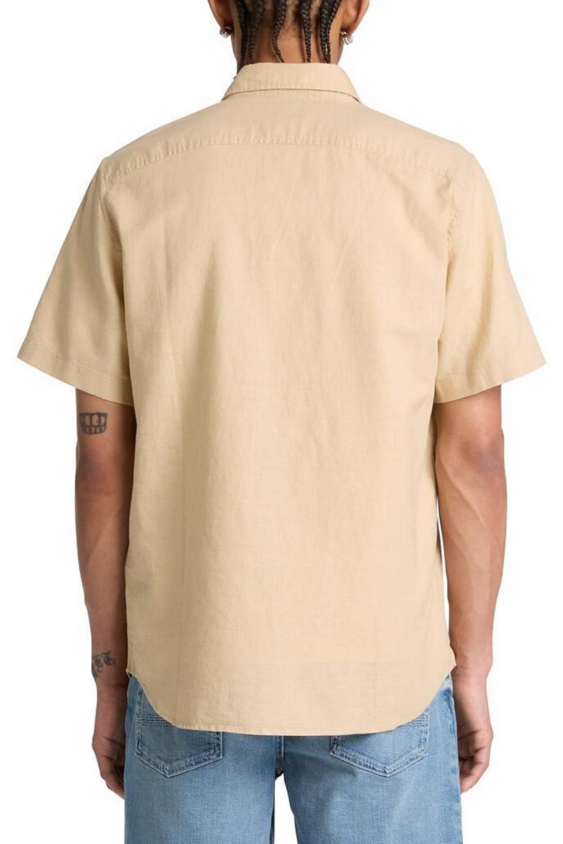 TIMBERLAND - Slim fit herenoverhemd linnen-katoen, bosgroen, maat L 3/3
