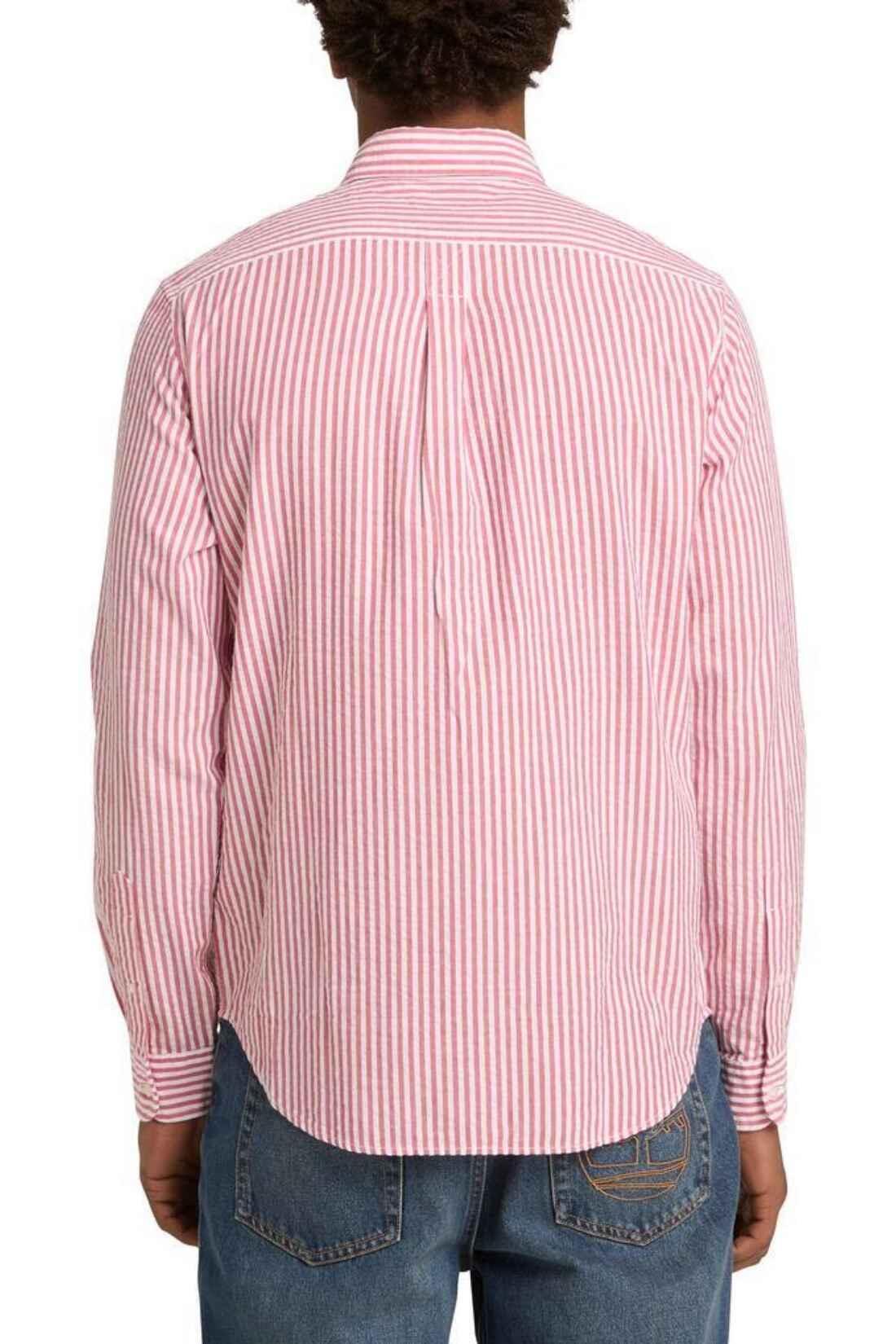 TIMBERLAND - Chemise homme seersucker rayée rouge 3XL 3/3