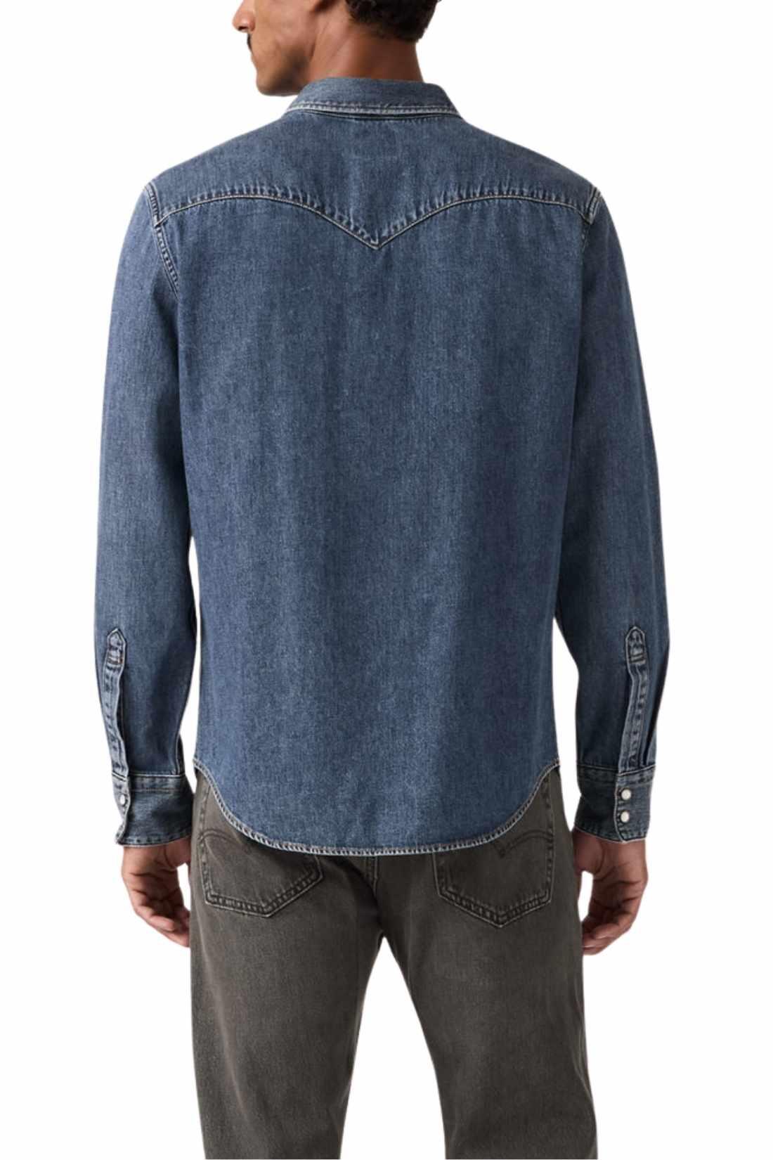 LEVI’S - Camisa masculina Western Barstow, denim, corte regular, tam. L, azul 2/3