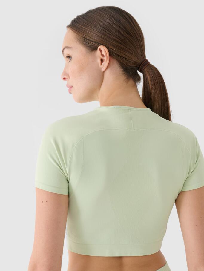 Crop top treningowy slim szybkoschnący damski