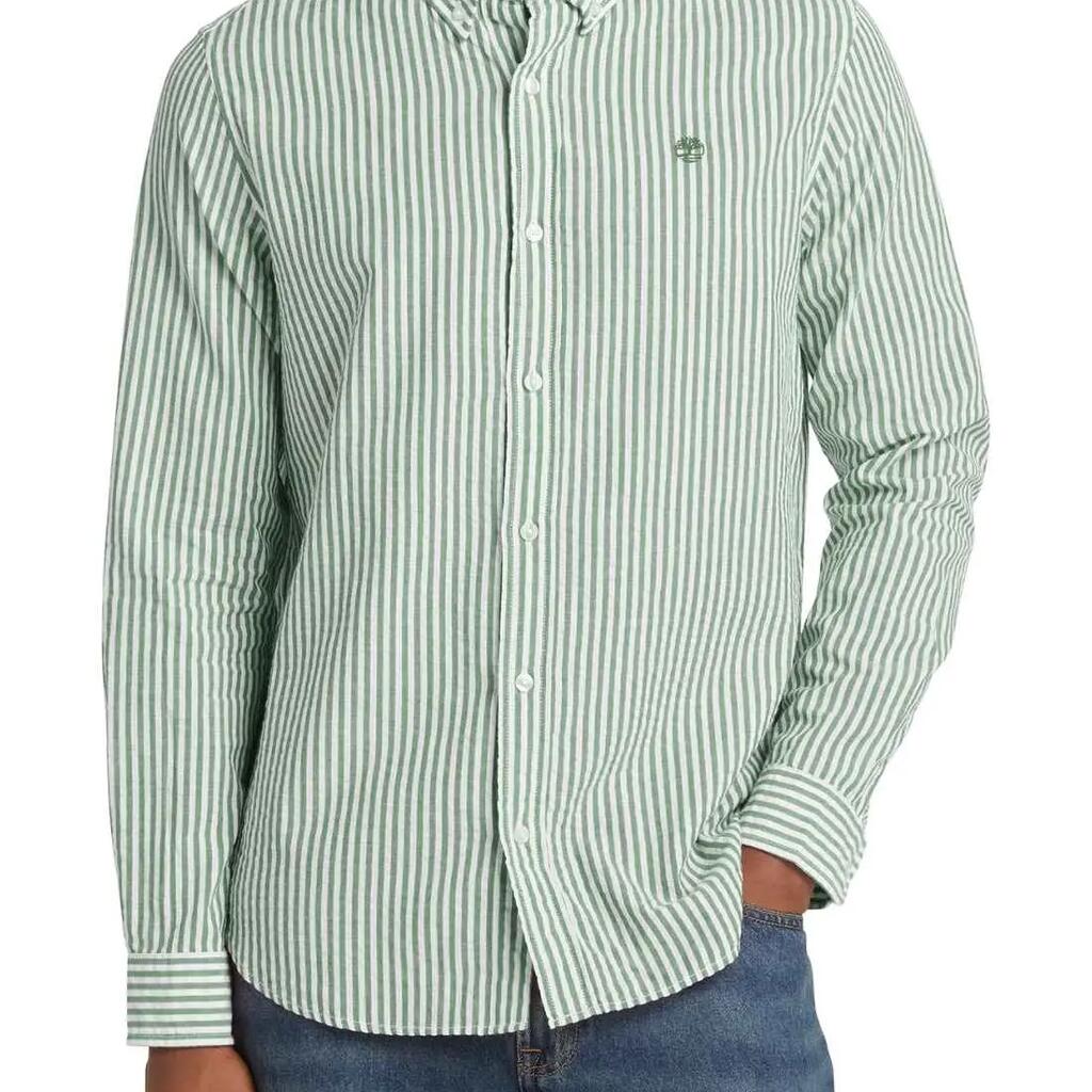 Timberland men's seersucker striped shirt