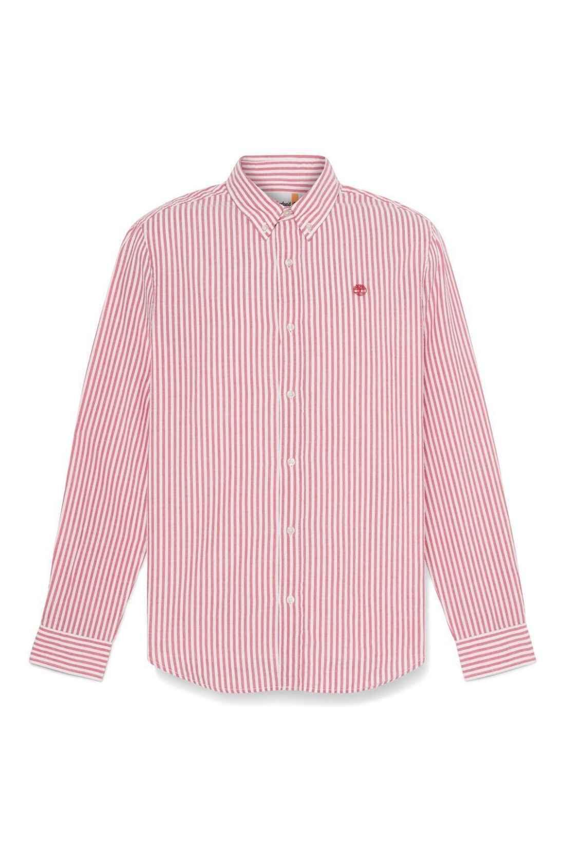 TIMBERLAND - Chemise homme seersucker rayée rouge 3XL 2/3