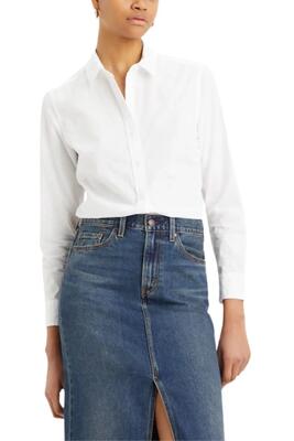 Overhemd - sportswear - dames - regular fit, lange mouwen - wit