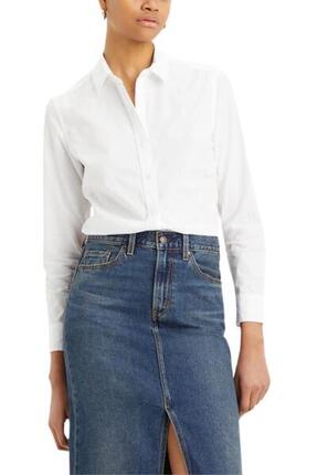 LEVI’S – Damenklassisches Hemd, Größe L, Farbe Weiß