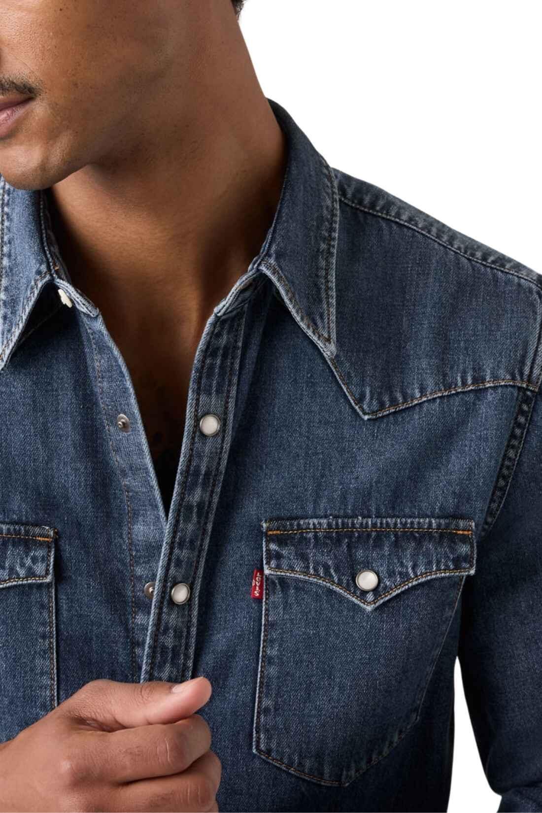 LEVI’S Chemise homme Western Barstow taille XL couleur Bleu 3/3
