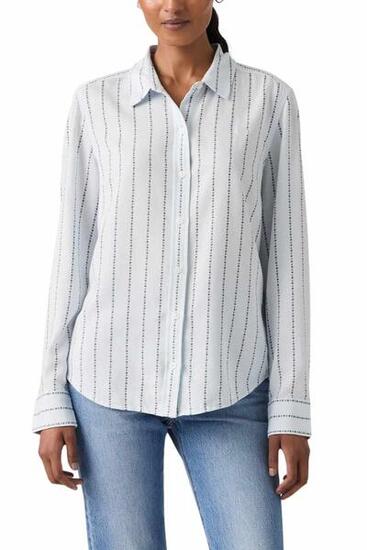 Damen - Sportswear - hemd - lange mouwen, regular fit - weiß