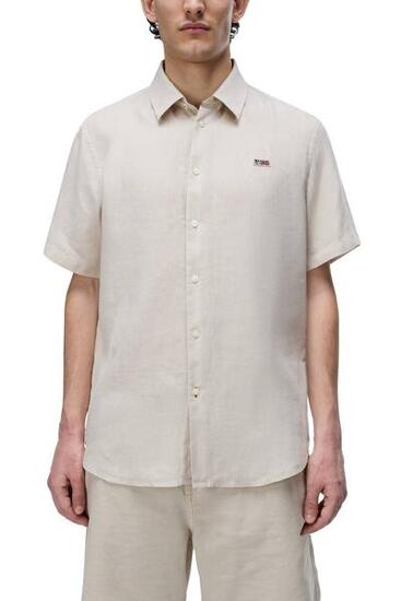 Chemise lin - sport - Homme - manches courtes - Gilbert - blanc