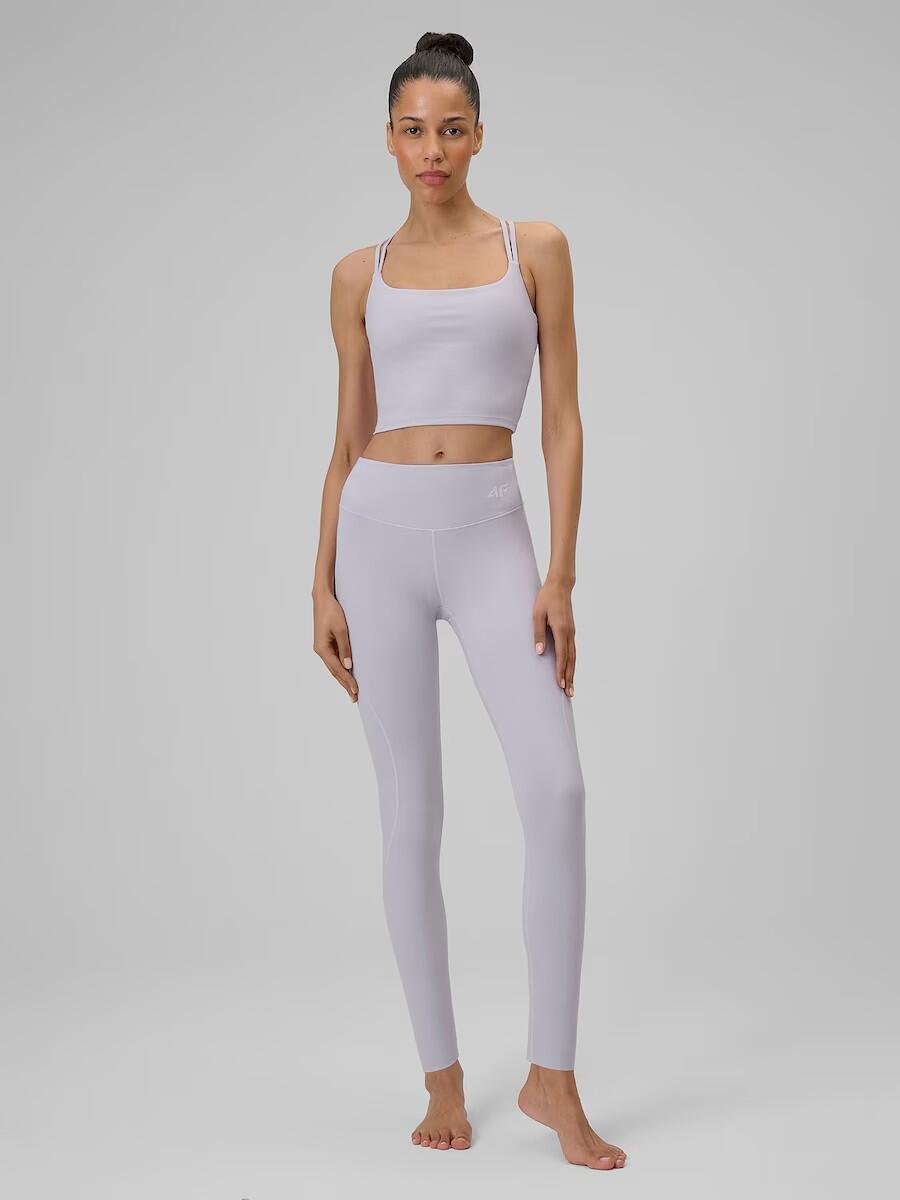 Crop top do jogi z biustonoszem sportowym