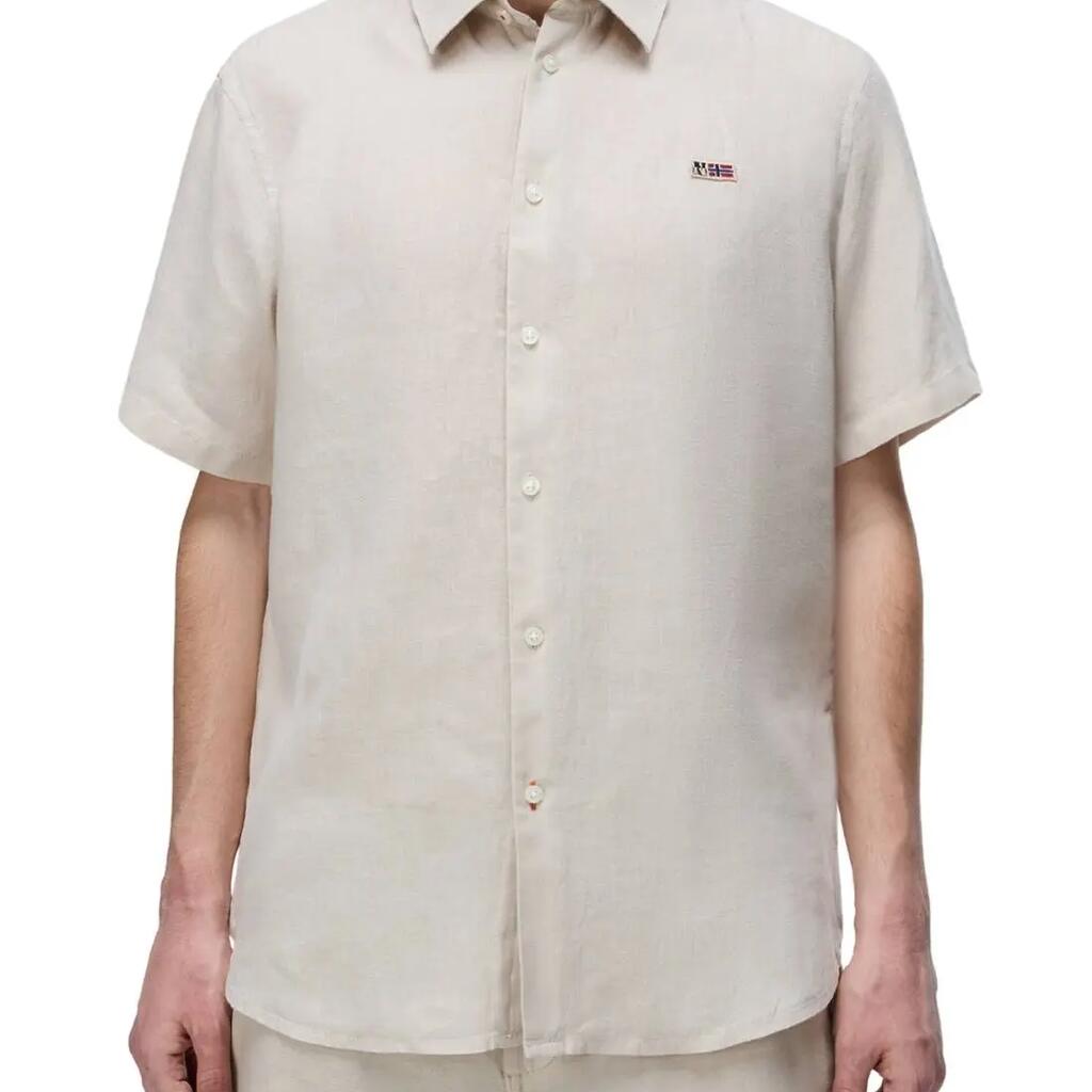 NAPAPIJRI Gilbert linen short-sleeved shirt