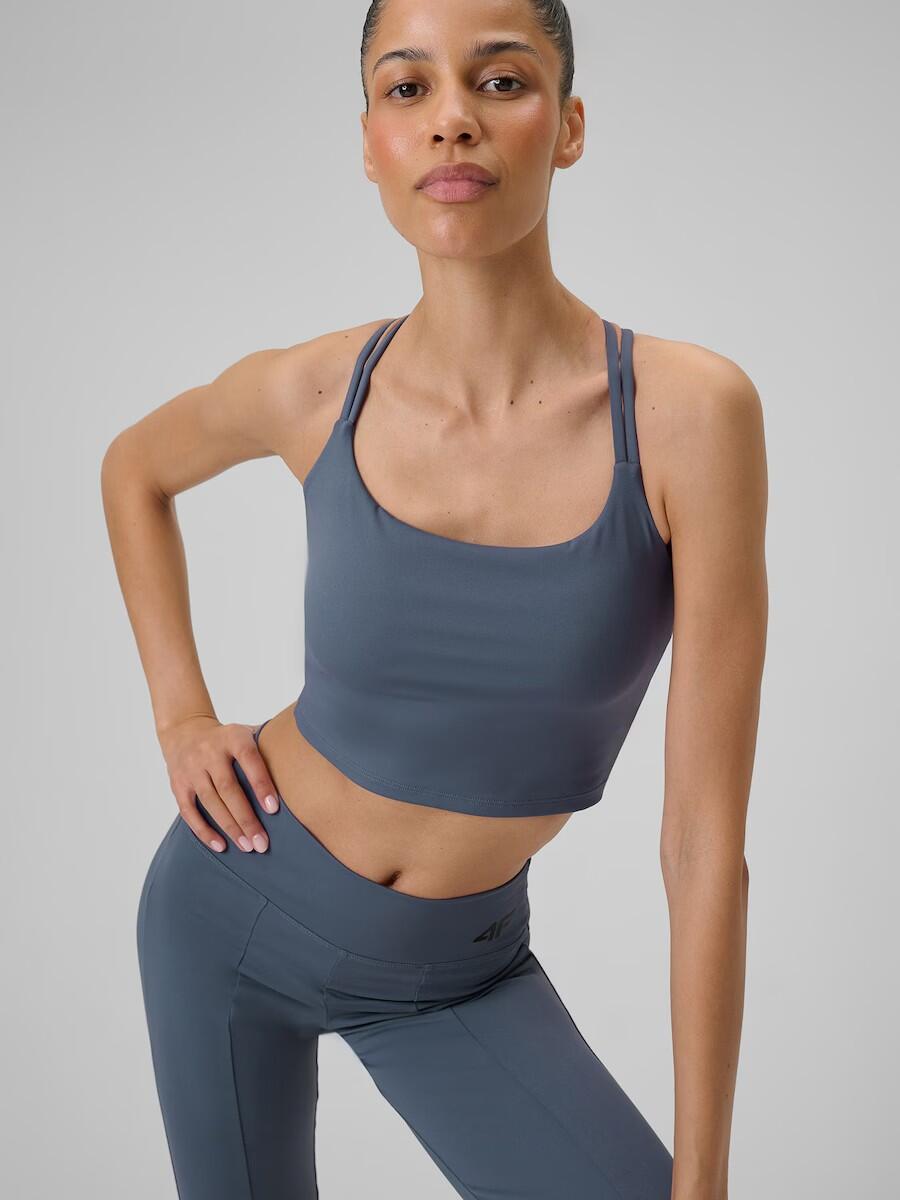 Haut court de yoga avec soutien-gorge de sport 4/7