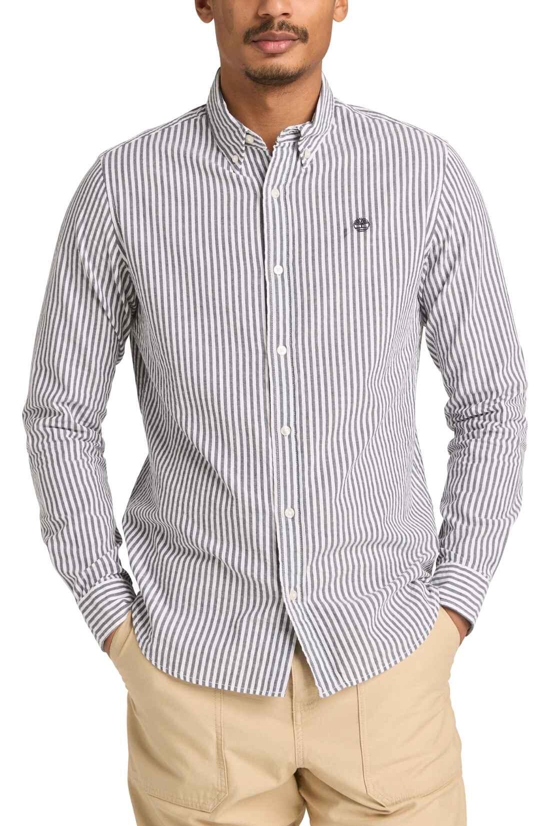 TIMBERLAND Chemise homme seersucker rayée, col button-down 1/3