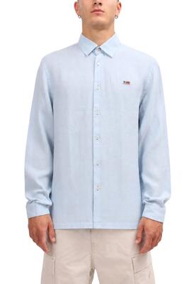 Camicia - Casual - Uomo - Regular fit lino - Gilbert - Azzurro chiaro