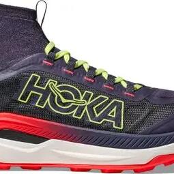 Hoka Tecton X 3 Trail Running Shoe - Grey/Yellow/Red