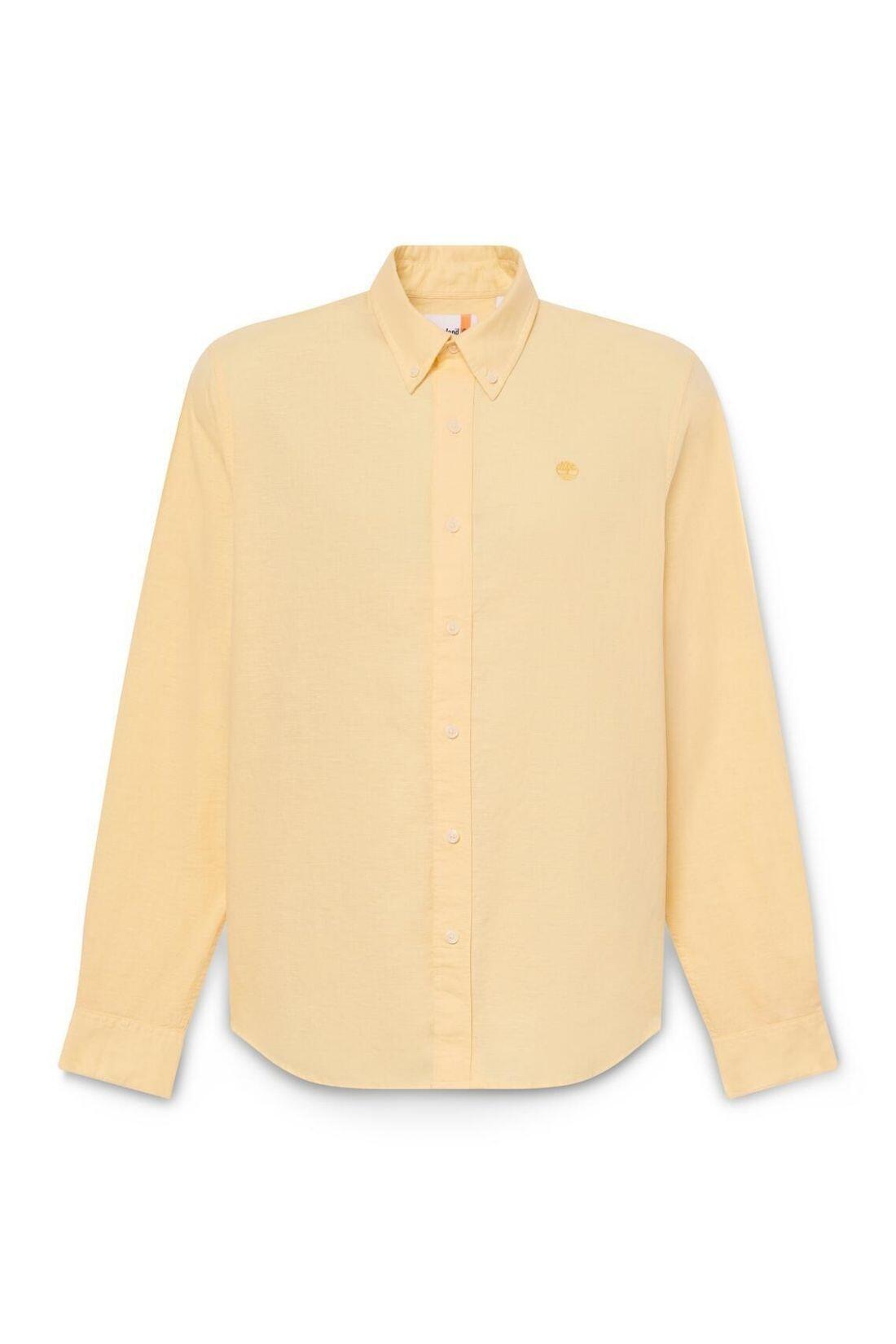 TIMBERLAND - Slim overhemd voor mannen linnen-katoen 3XL leisteengrijs 2/3