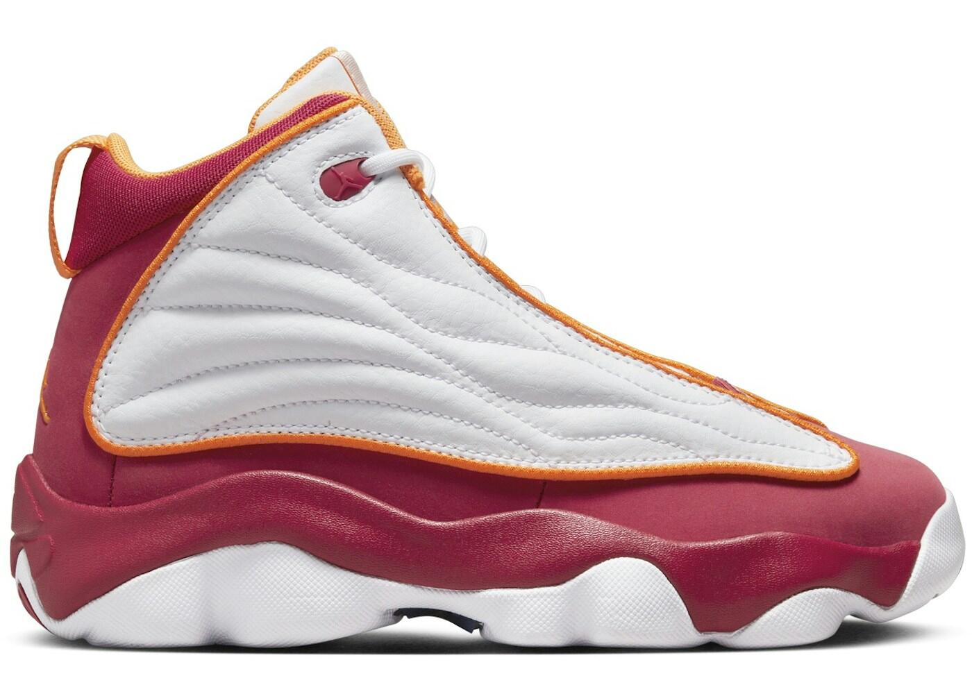 Jordan Pro Strong White Cardinal Red Vivid Orange (GS) 2/2
