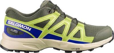 Salomon Speedcross Waterproof bambino kaki-verde-blu