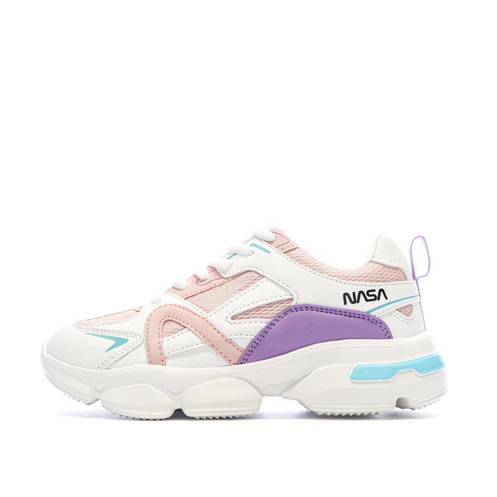 Baskets Blanc/Rose Femme/Fille Nasa Jabalem 1/7