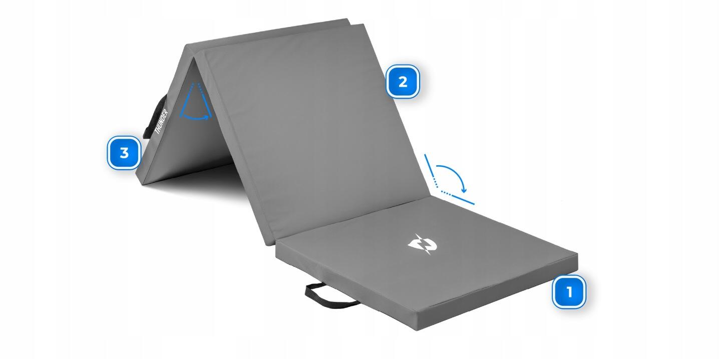 Gymnastikmatratze klappbar zu Übungen 180x60x5 7/7