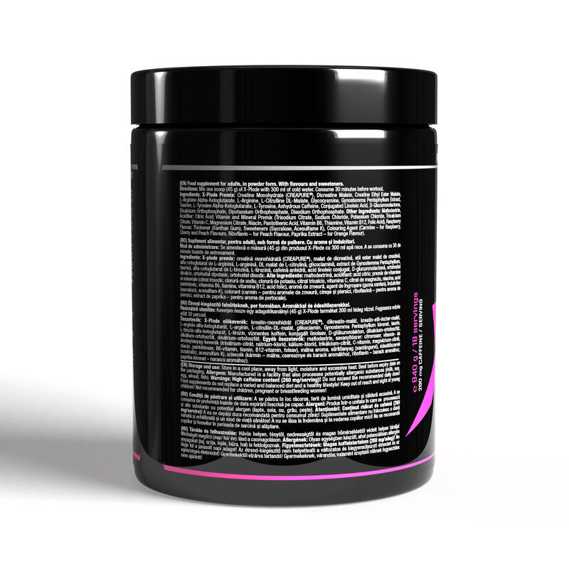 Pre-workout antrenament, X-plode Zmeura 840g