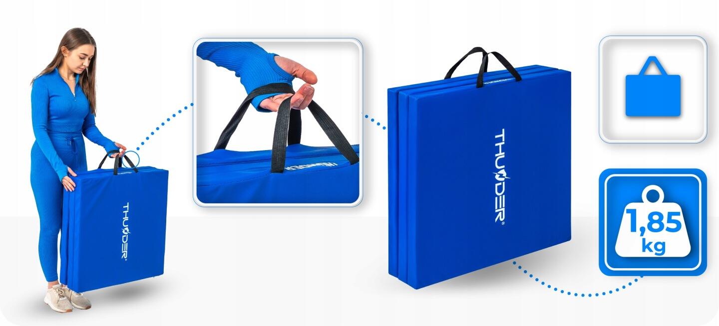 Gymnastikmatratze klappbar zu Übungen 180x60x5 3/7