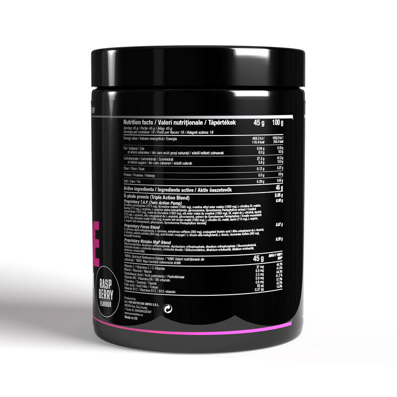 Pre-workout antrenament, X-plode Zmeura 840g
