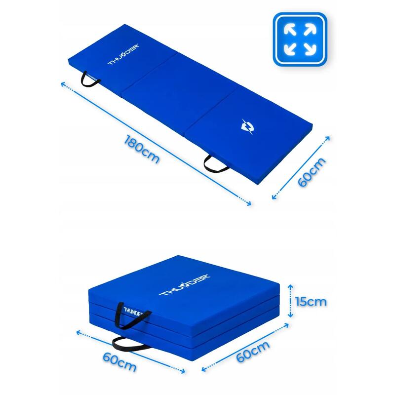 Saltea de gimnastică pliabilă pentru exerciții 180x60x5