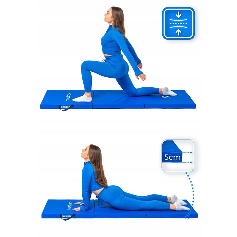 Saltea de gimnastică pliabilă pentru exerciții 180x60x5
