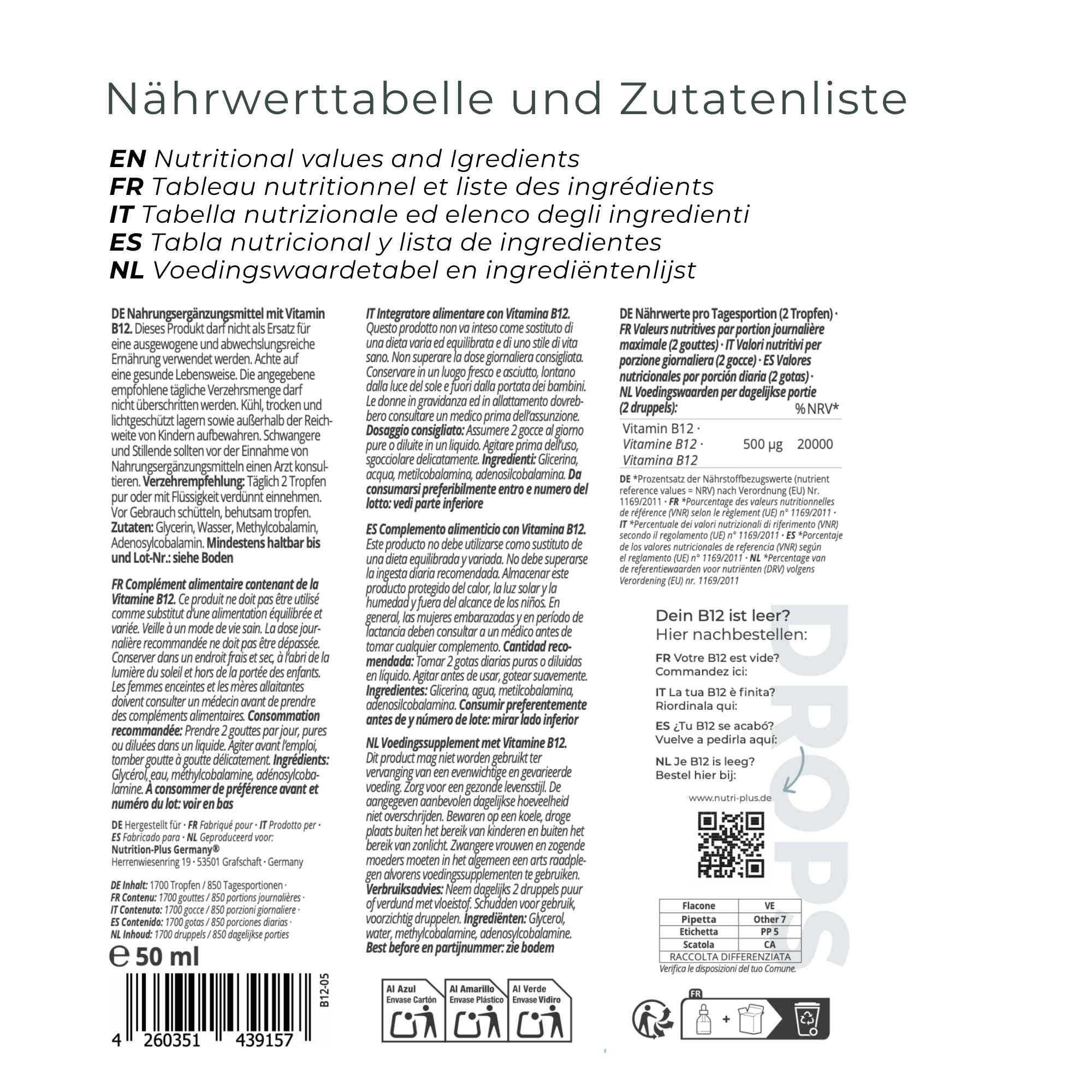 Vitamin B12 Tropfen - 50ml 2/5