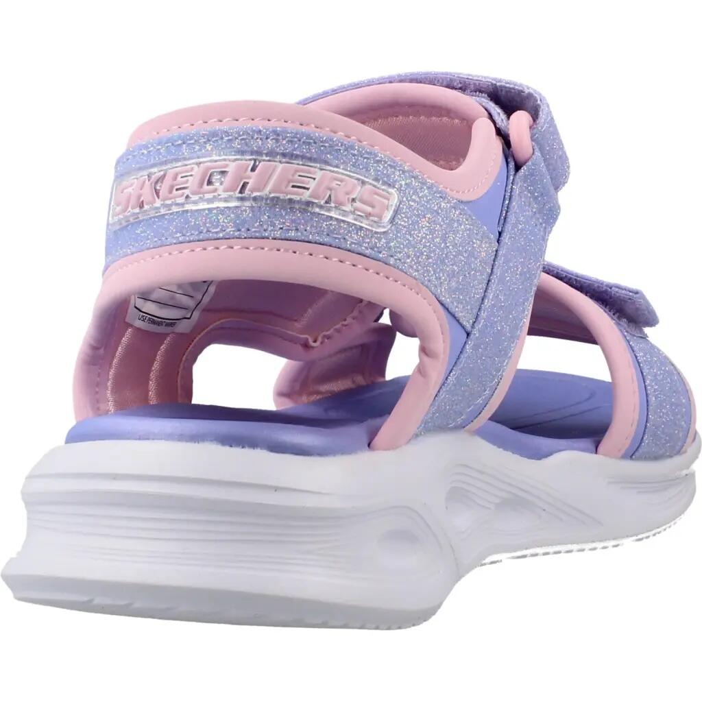 Chinelos Skechers Sola Glow Sandal, Roxo, Crianças 3/5