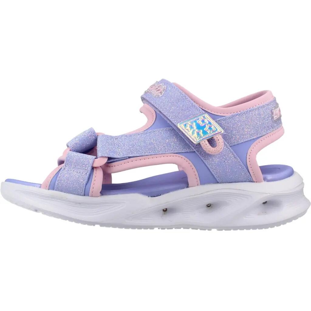 Chinelos Skechers Sola Glow Sandal, Roxo, Crianças 2/5