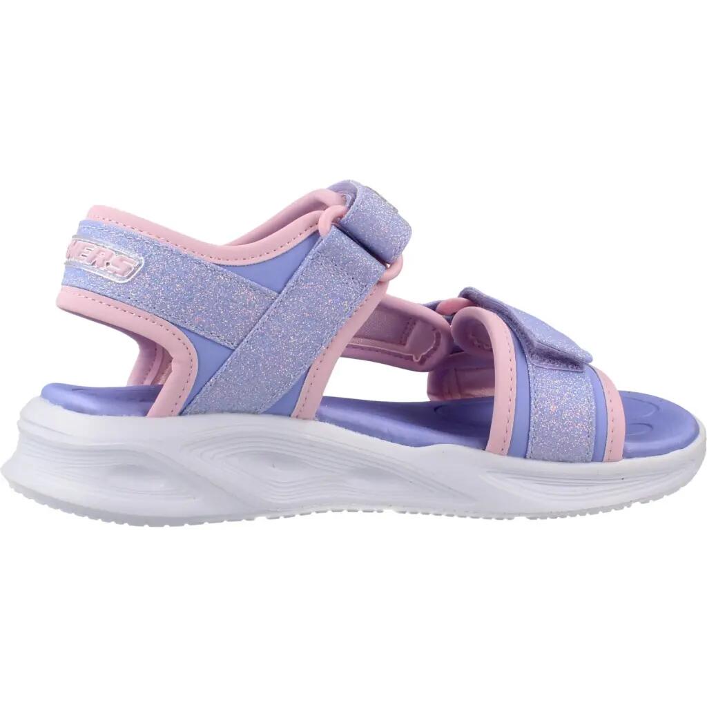 Chinelos Skechers Sola Glow Sandal, Roxo, Crianças 4/5