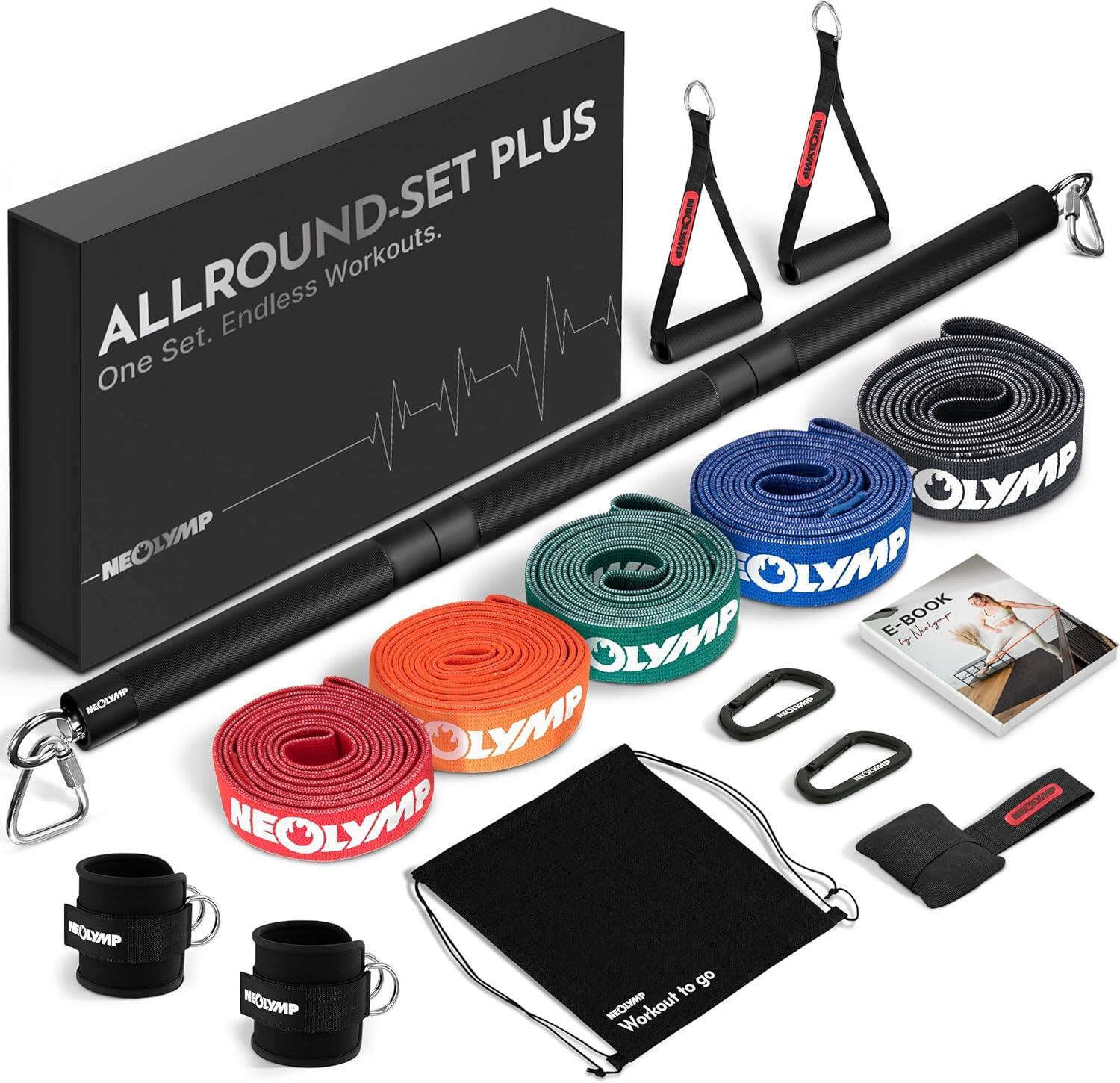 NEOLYMP Allround Basic sada - 5 úrovní odporu s taškou a nástavcem úchopu