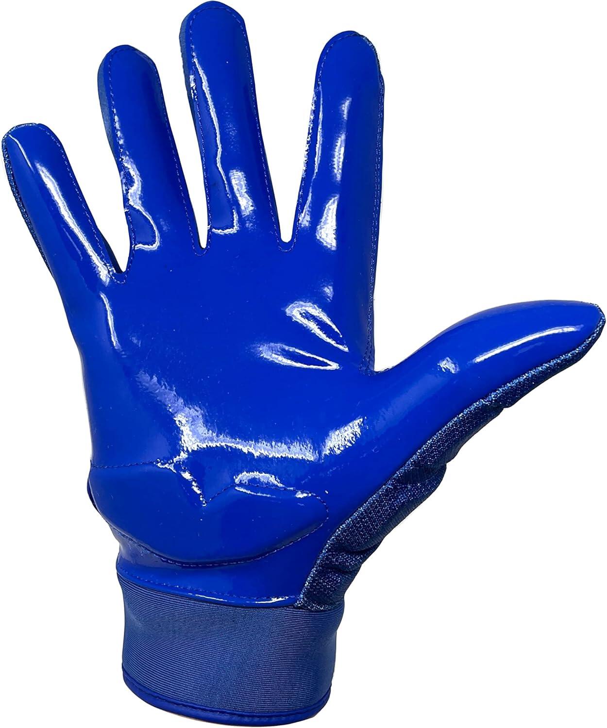 FKG-03 Blaue American-Football-Linebacker-Handschuhe Pro, LB, RB, TE 3/6