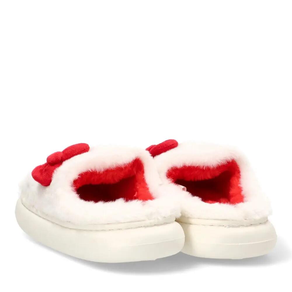 Pantoufles Hello Kitty à bout ouvert pour adultes, en polyester blanc 5/6