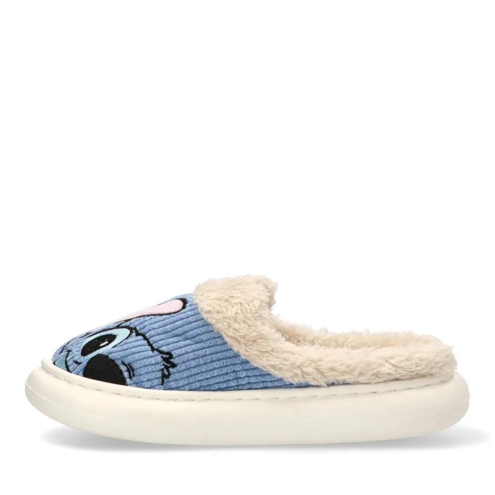 Pantoufles à bout ouvert Stitch pour adultes, en polyester antidérapant, bleues 4/7