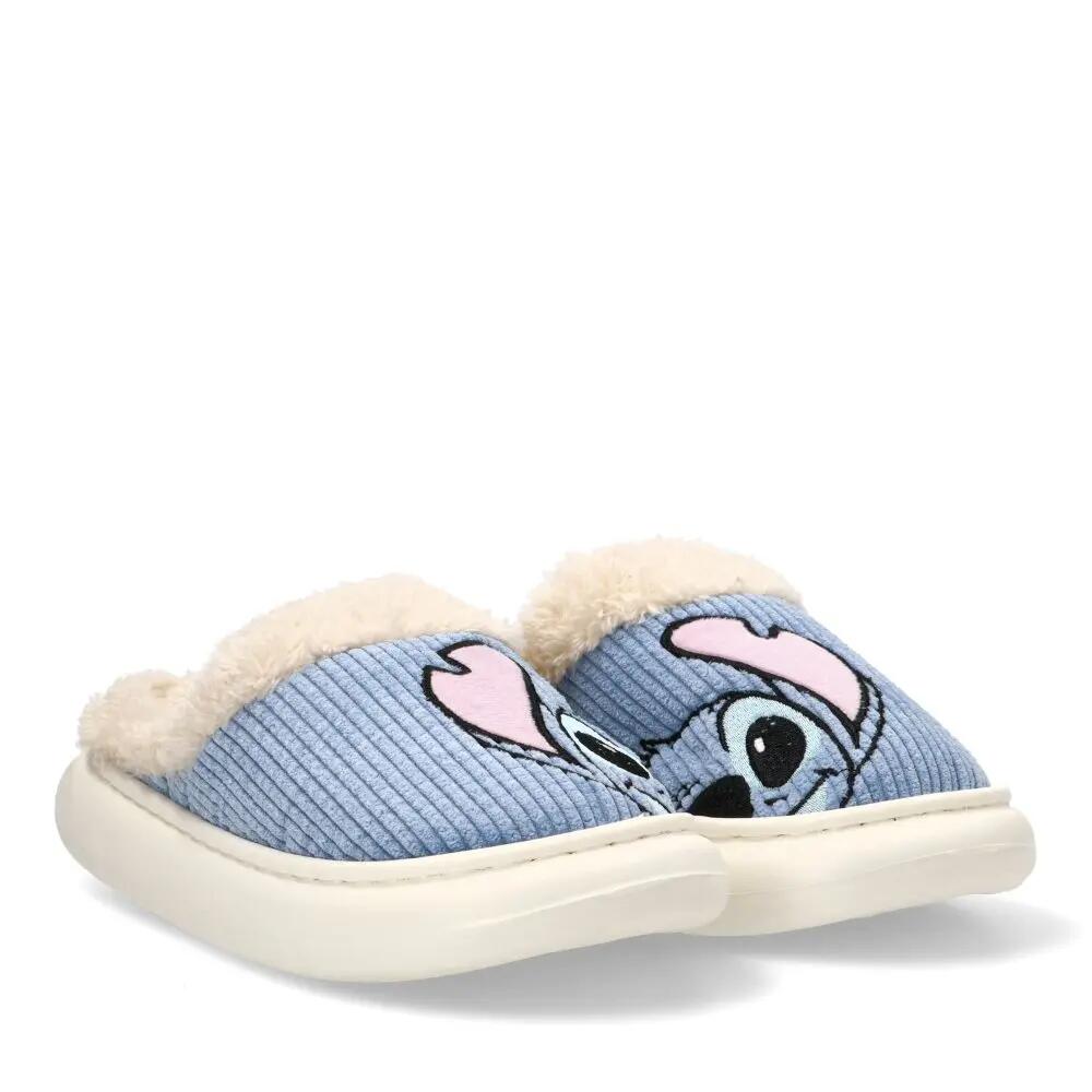 Pantoufles à bout ouvert Stitch pour adultes, en polyester antidérapant, bleues 3/7