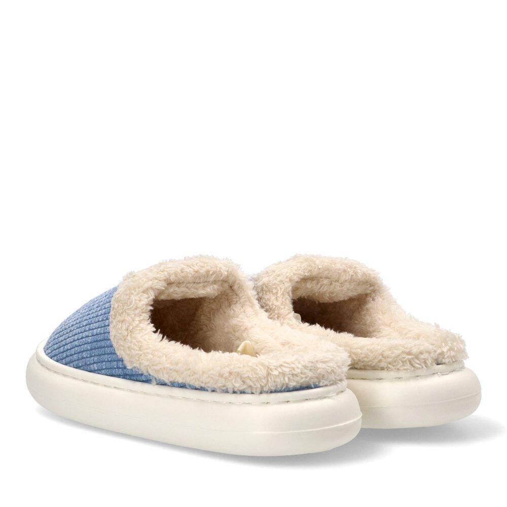 Chinelo aberto Stitch para adultos, poliéster, antiderrapante, azul. 5/7