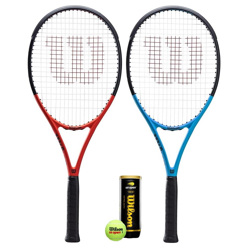 Wilson Tour XP 103 Graphite Tennis Racket Twin Set & 3 Balls | Decathlon