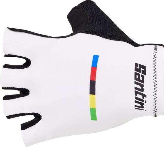 Santini Guanti corti unisex Campionati del Mondo UCI Bianco