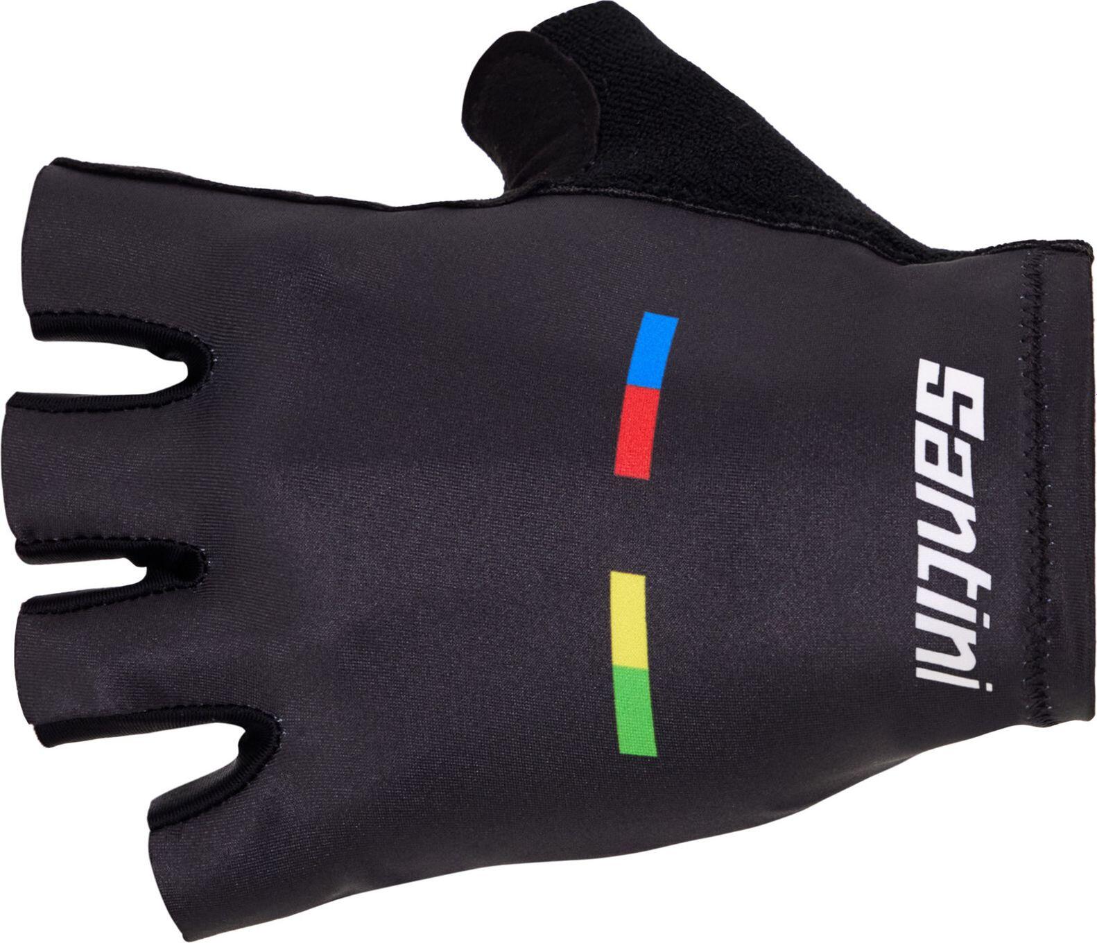 Gants Courts Unisexe Santini Championnats du Monde UCI Noir 1/2