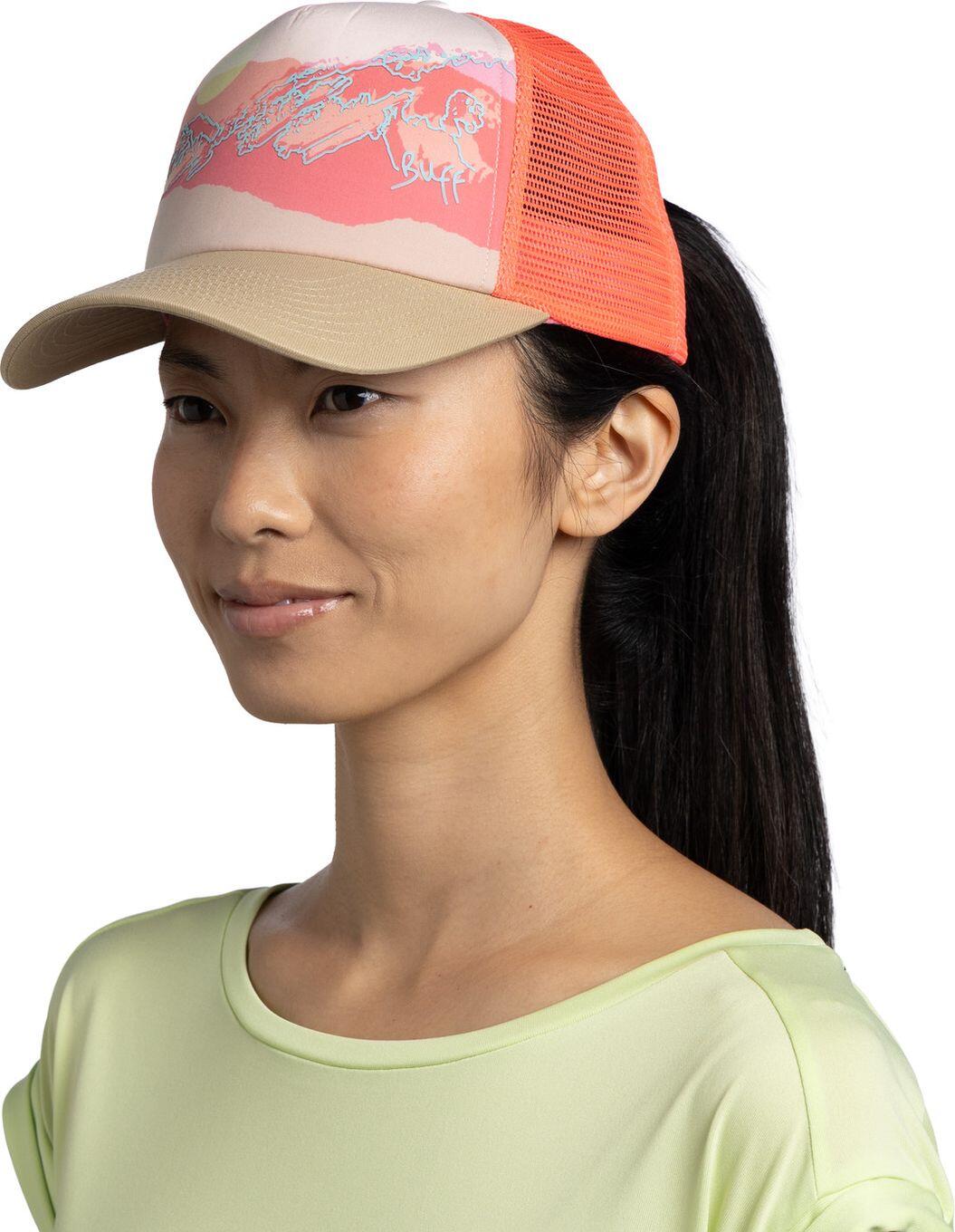 Boné Buff Trucker Cor de Coral/Bege 4/7