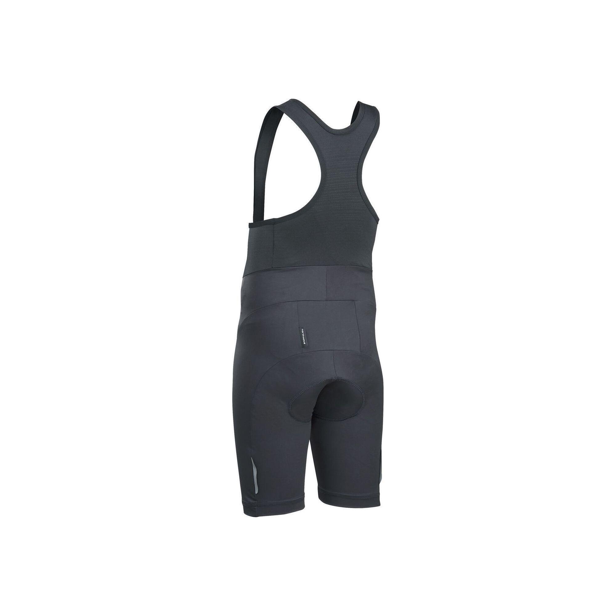 Pantaloni scurti cilism cu bretele si bazon copii - Active junior bibshort - ne…