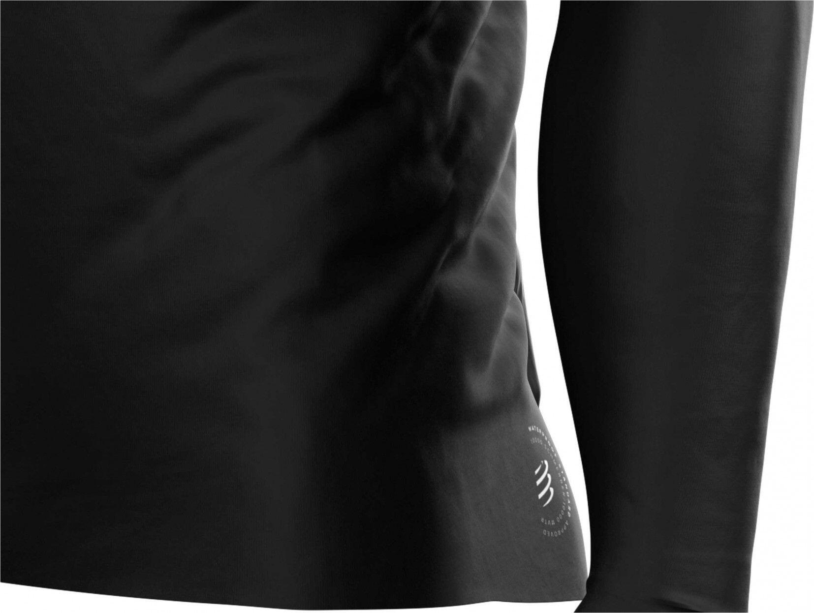 Jaqueta impermeável Compressport Hurricane 10/10 à prova d'água preto unissex 4/7