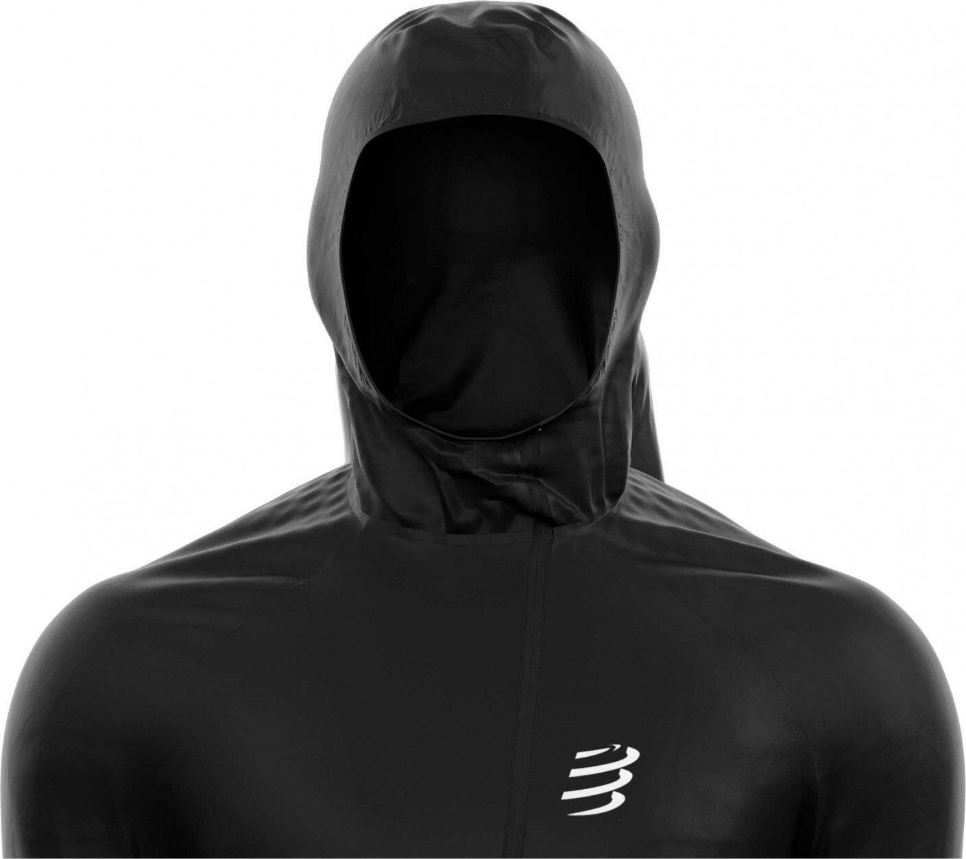 Chaqueta impermeable Compressport Hurricane Waterproof 10/10 negro unisex 3/7
