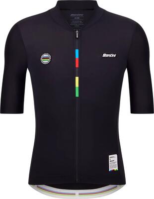 Santini mondo uci korte mouw jersey zwart