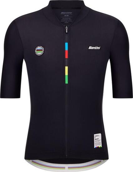 Maillot Manches Courtes Santini Mondo UCI Noir