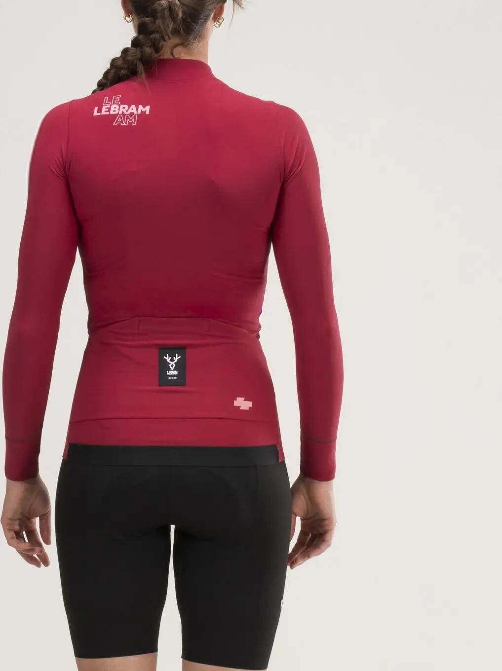 Damen Langarm Trikot LeBram Race Mittelsaison Rot 3/7